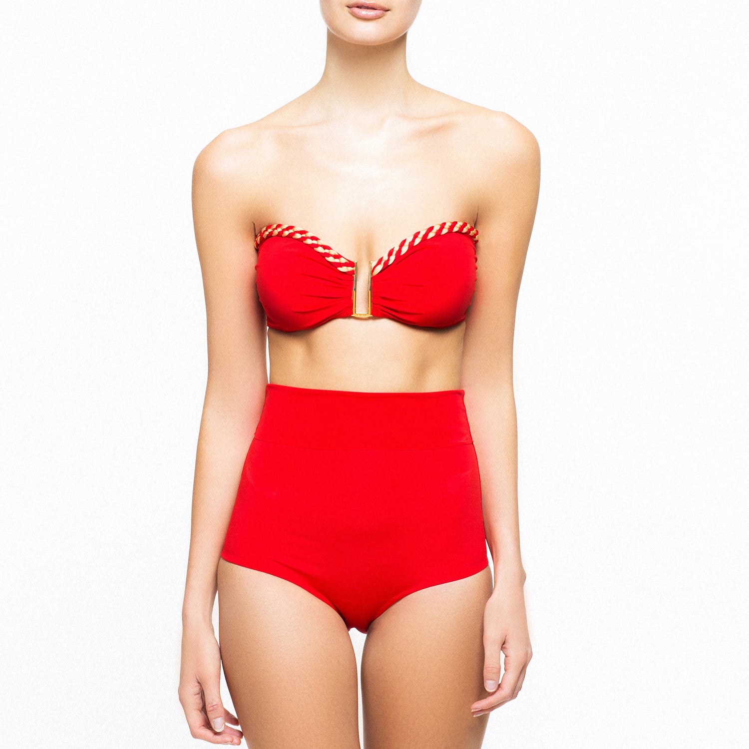 ROSE BANDEAU TOP RED